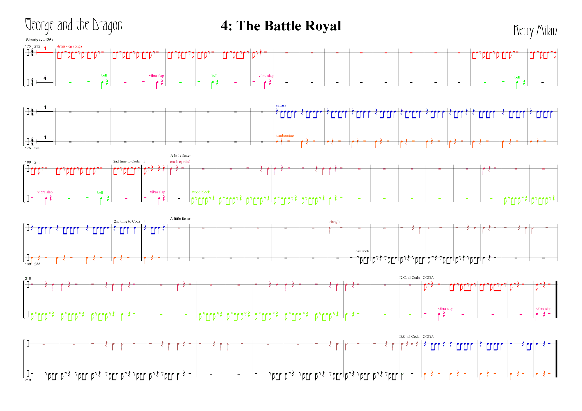 A Battle Royal - percussion part